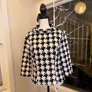 NWT Donna Degnan Houndstooth Top